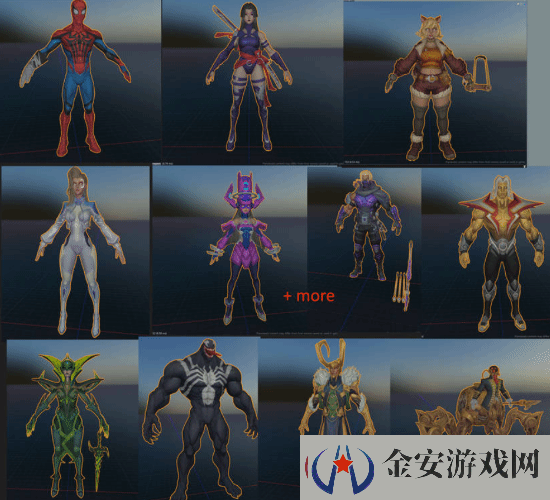 玩家拆解漫威争锋角色3D模型