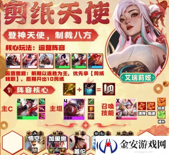 金铲铲之战s11剪纸天使强力阵容搭配一览
